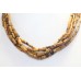 Necklace 5 Line Strand String Womens Beaded Jewelry Tigers Eye Stone Beads B111